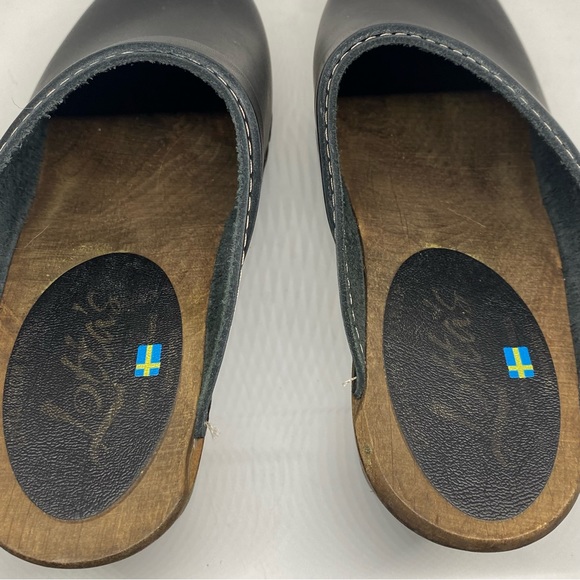 Lotta Stockholm High Heel Classic Clog in Black Brown Base with Strap Size 38 - Picture 10 of 16